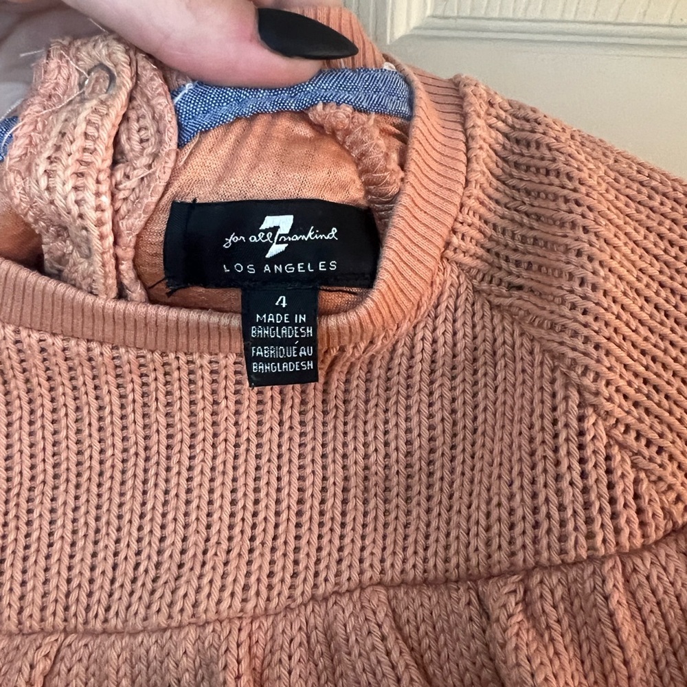 Kids Pink Ruffle Sweater - Picture 3 of 4